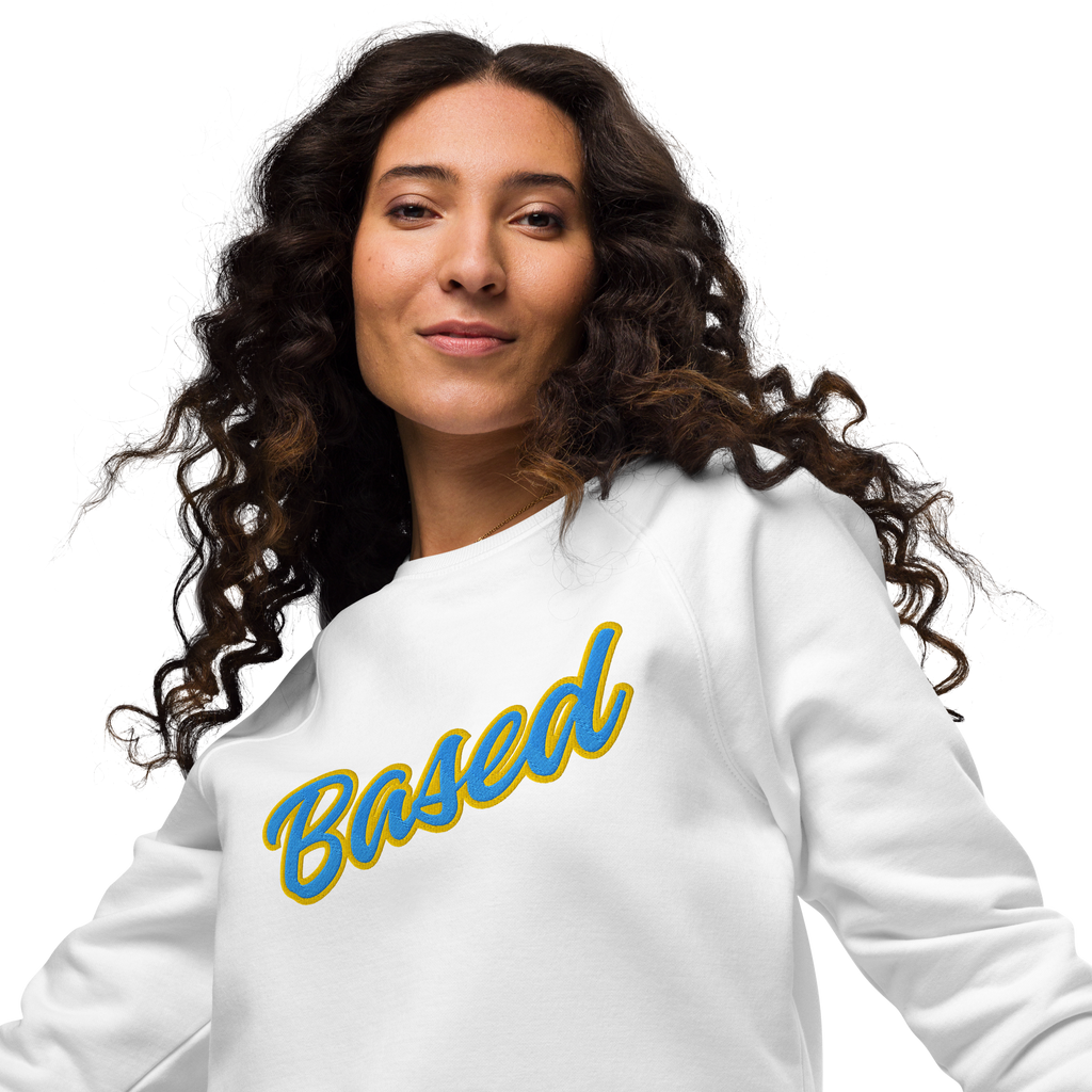 Thank The WaveMaker "BASED" White Sweatshirt:
A white premium organic cotton raglan sweatshirt featuring "BASED" embroidered in bold cursive across the chest, inspired by old-school baseball fonts. Designed for ultimate comfort with a brushed fleece lining, raglan sleeves, and a heavyweight feel. A timeless streetwear essential for those who stand solid, move with purpose, and stay true.