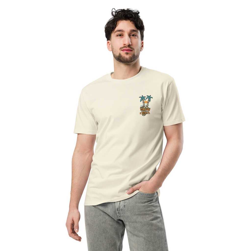 Keep it real with the Palms & Boards Natural Tee, where premium comfort meets classic skate and surf vibes. Made from 100% combed cotton, it’s soft as sand under your feet and tough enough to take on your daily grind. Featuring the TTWM Surf & Skate logo, this tee shouts out Florida’s iconic skateparks and laid-back surf spots.
With a pre-shrunk fit that holds it down wash after wash, and a timeless crew neck design, this shirt’s your go-to whether you’re hitting the streets, cruising the coast, or kicking 