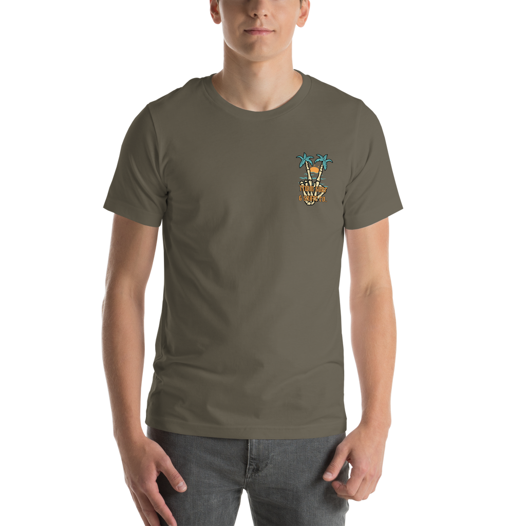 Palms & Boards Tee  thankthewavemaker Army S 