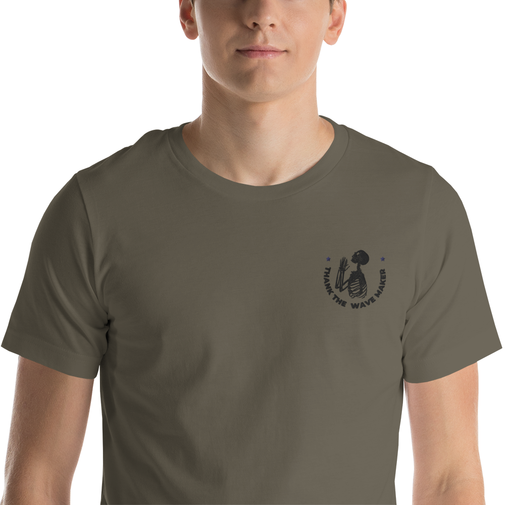 PFW Black Embroidered Tee Shirts thankthewavemaker Army S 